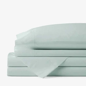 The Company Store Classic Cool Cotton Percale Bed Sheet Set Solid 100% Cotton