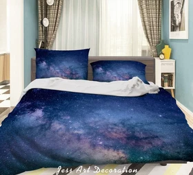 3D Space Starry Sky Nebula Quilt Cover Set Bedding Sets Pillowcases