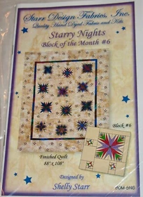 STARRY NIGHTS QUILT Block of the Month Pattern~Shelly Starr 88 x 108 QUEEN 2006