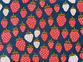 Under the Apple Tree-Queen of Berries-Starry Night Unbleached Canvas Fabric