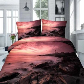 Cute Sea Was Shrouded In Mist 3D Quilt Duvet Doona Cover Set Pillow case Print
