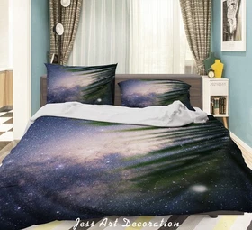 3D Space Starry Sky Galaxy Quilt Cover Set Bedding Sets Pillowcases