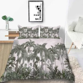 Banana Trees Mist Of Island 3D Quilt Duvet Doona Cover Set Pillow case Print
