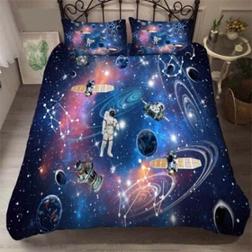 Starry Sky Surges 3D Printing Duvet Quilt Doona Covers Pillow Case Bedding Sets