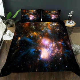 3D Space Galaxy Starry Sky Quilt Cover Set Bedding Sets Pillowcases