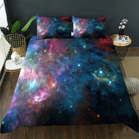 3D Night Space Starry Sky Quilt Cover Set Bedding Sets Pillowcases