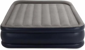 Intex Twin Deluxe Pillow Rest Fiber-Tech Raised Air Bed Mattress w Pump 64131E