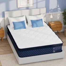 KOW 12" 14" Queen Mattress Twin Full King Hybrid Spring Gel Memory Foam in a Box
