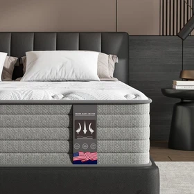 Mattress Full 12- Inch Twin XL Queen King Size, Memory Foam Hybrid Innerspring