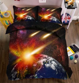 Shining Starry Sky 3D Printing Duvet Quilt Doona Covers Pillow Case Bedding Sets