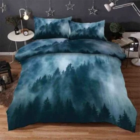 Black Mist Woods 3D Printing Duvet Quilt Doona Covers Pillow Case Bedding Sets