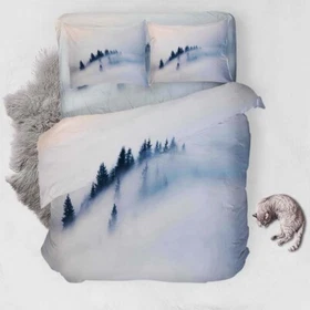 Deep Blue Mist 3D Printing Duvet Quilt Doona Covers Pillow Case Bedding Sets