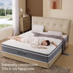 739713054689 ACOCHEY Queen Mattresses Hybrid Mattress Box Gel #2