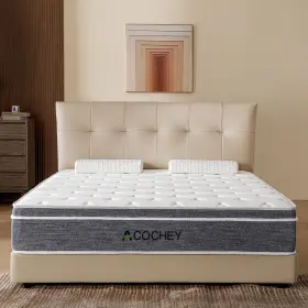 739713054689 ACOCHEY Queen Mattresses Hybrid Mattress Box Gel