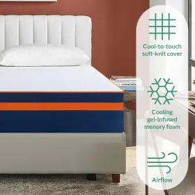 755745830930 AIRDOWN Queen Mattress Memory Foam Box Certipur #3