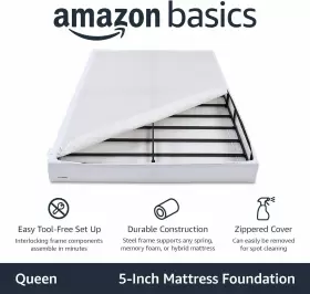 AMZ-5KDBS-Q2 AMAZON BASICS Smart Box Spring Bed Base Mattress #3