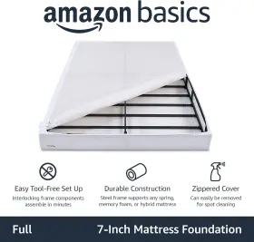 AMZ-7KDBS-F2 AMAZON BASICS Smart Box Spring Bed Base Firm #2