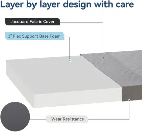 313052523572 AMICLIBER Fold Mattress Single Memory Foam Foldi #2