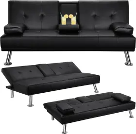 707876711008 ANWICKJEFF Convertible Folding Futon Sofa Bed