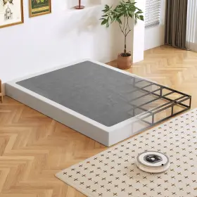 BS005 ARHOMEFURNI Box Spring Frame Mattress Foundation Fabric