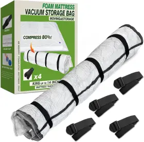 King ASATDD Mattress Vacuum Bag Memory Foam Latex
