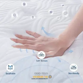 797434897817 AVENCO Twin Mattress Innerspring Hybrid Gel Foam #2