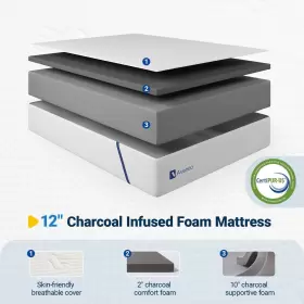 WMA-M01803-12F AVENCO Memory Foam Supportive Firm Mattress #3