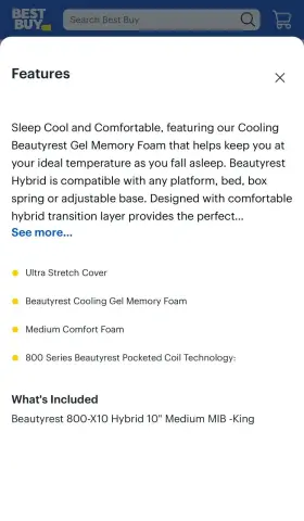 BR-800 BEAUTYREST Hybrid Mattress Box King #2