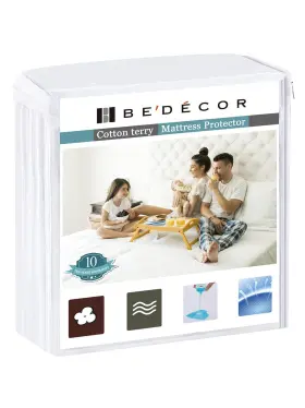 753070176297 BEDECOR Twin Waterproof Mattress Protector Potty