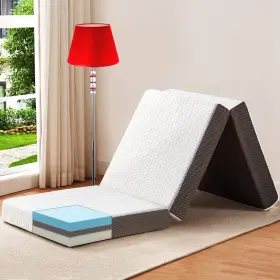 696544096076 BEDLUXURY Folding Mattress Single Bed Storage