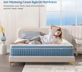 313115964953 QUEEN Colchones Gel Memory Foam Hibrido Hybrid #2