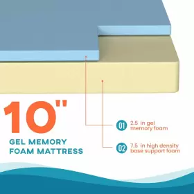 195030072643 BESTMASSAGE Gel Memory Foam Mattress Mattresses #3