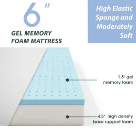 195030131029 BESTMASSAGE Gel Memory Foam Mattress Mattresses #2