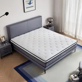 662987589444 BITSKY Queen Mattress Gel Memory Foam Hybrid Box