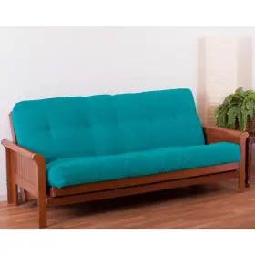 9607-TW-AB BLAZING NEEDLES Renewal Twill Futon Mattress Aqua