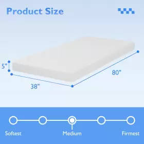 DJL-MEM-5Q-C3X-WHITE BLKMTY Mattress Gel Memory Foam Firm