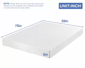 HH-MEM-8Q367-WHITE BLKMTY Queen Mattress Gel Memory Foam #2