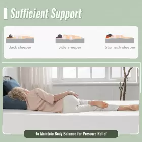 MEM-10K-H17G-WHITE BLKMTY King Mattress Memory Foam Cover #3