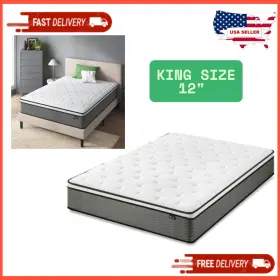 WT-SMPPSB-12K ZINUS Pressure Relief Firm Hybrid Mattress Foam