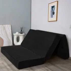 B0D4M61PGX BYBYME Folding Corduroy Mattress Gel Topper