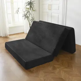 B0D4M6XC9X BYBYME Folding Corduroy Mattress Gel Topper