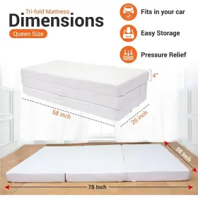 810102711311 CHEER COLLECTION Fold Folding Futon Mattress