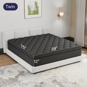 HM516HOMULI CHEVNI Gel Memory Foam Hybrid Spring Mattress Bed