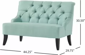 299450 CHRISTOPHER KNIGHT HOME Nicole Fabric Settee Light #3