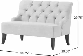 299950 CHRISTOPHER KNIGHT HOME Nicole Fabric Settee Light #3