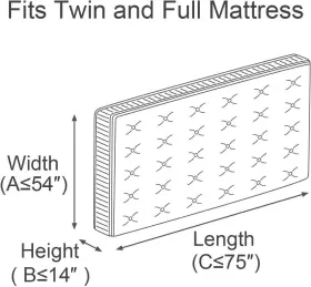 4335360034 COMFORTHOME Mattress Bag Moving Storage Twin #2