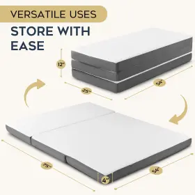 850051970186 CONTOUR COMFORT Folding Mattress Memory Foam Bed #3