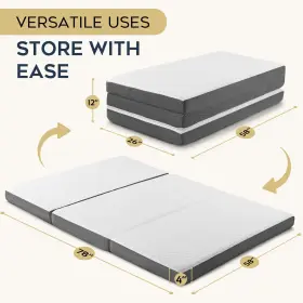 850051970193 CONTOUR COMFORT Folding Mattress Memory Foam Bed #3