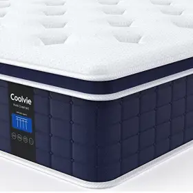 619438797262 COOLVIE Queen Mattress Hybrid Box Pocket Springs