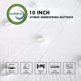 789219238793 COOLVIE Twin Mattress Hybrid Pocketed Coils #2